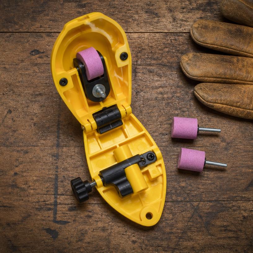 Detailaufnahme des UltraSaw Kettenschärfers